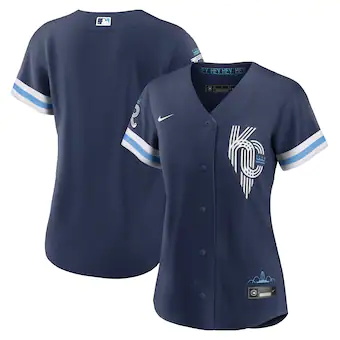 womens nike navy kansas city royals 2022 city connect repli